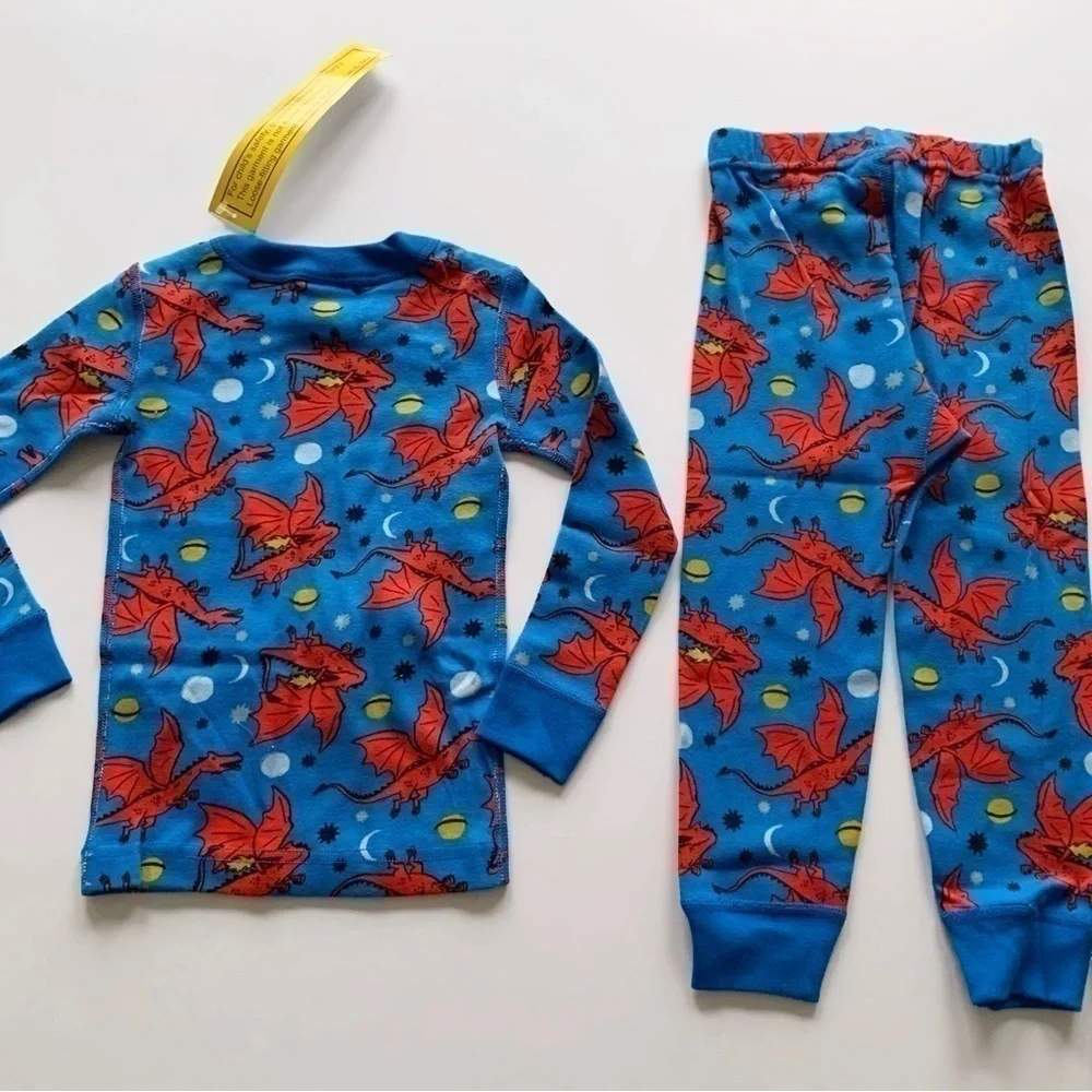 NWT Hanna Andersson Boys Space Dragons Pajama 3T